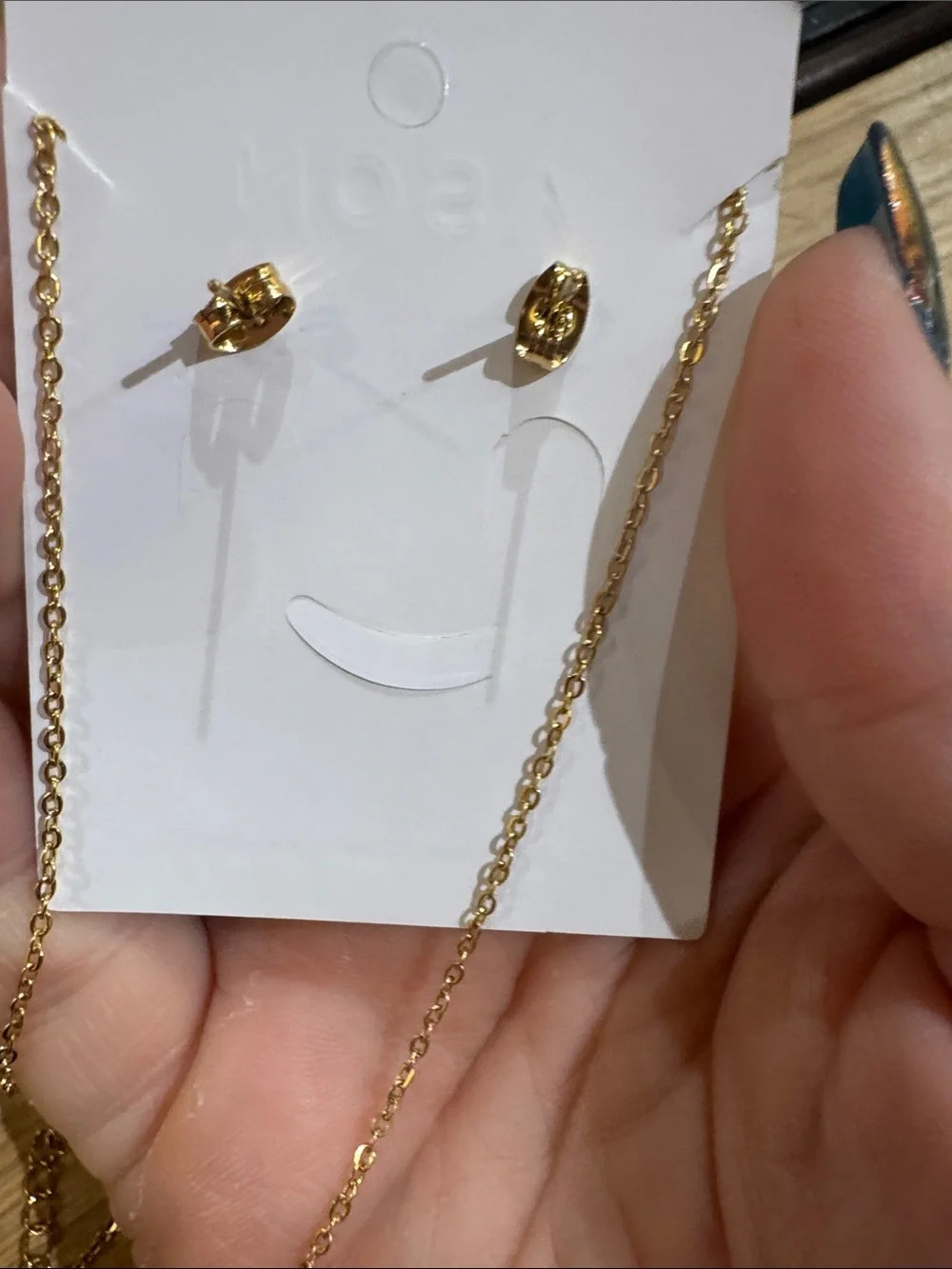 ASON Pink Elephant Necklace & Earring Set